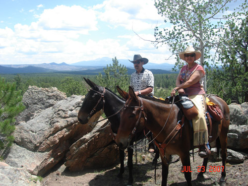 Laney and Wife Trail Riding